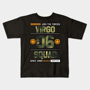 Zodiac Majesty Virgo Squad Camo Kids T-Shirt